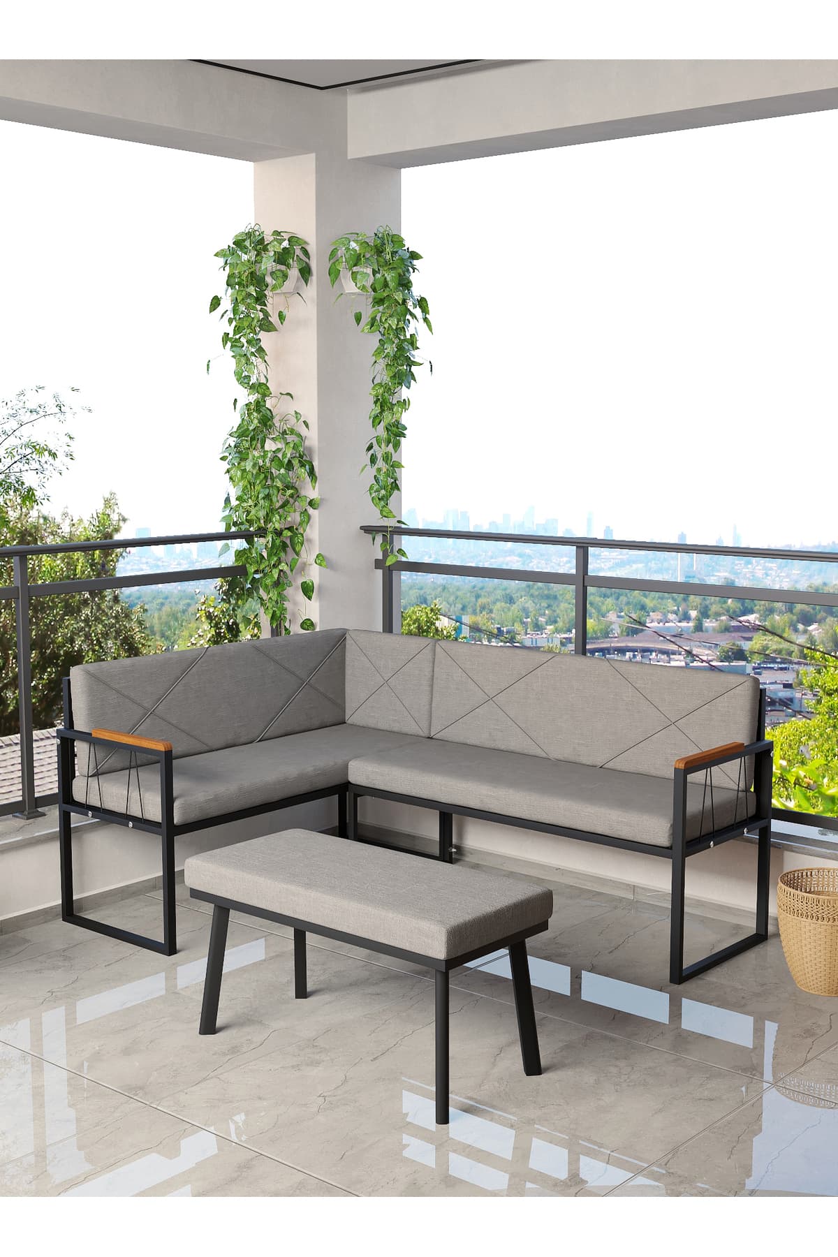 Mygusi Src Balkon, Bahçe, Cafe, Köşe Takımı