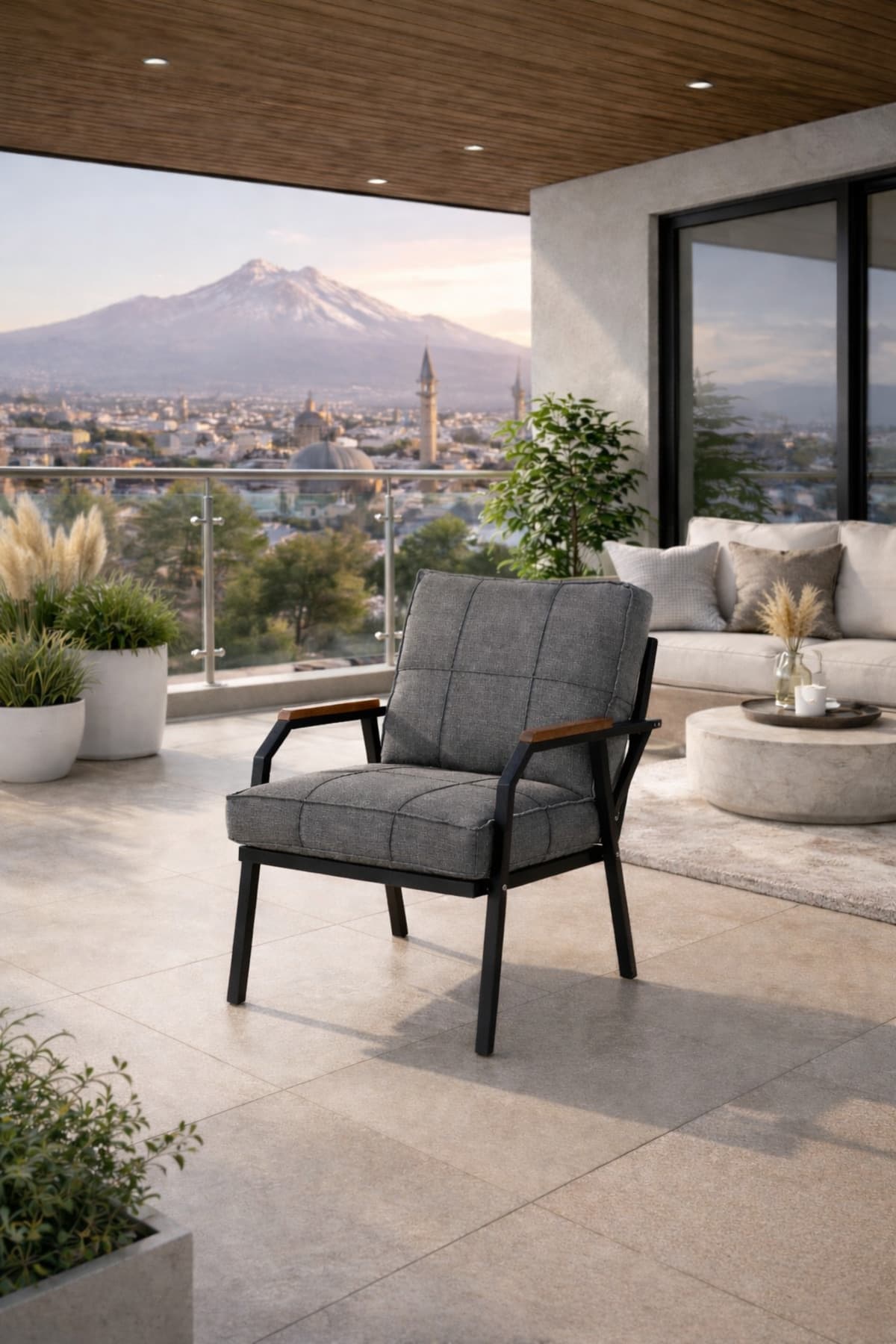 Mygusi HAYAL TEKLİ METAL BAHÇE, BALKON, CAFE KOLTUĞU